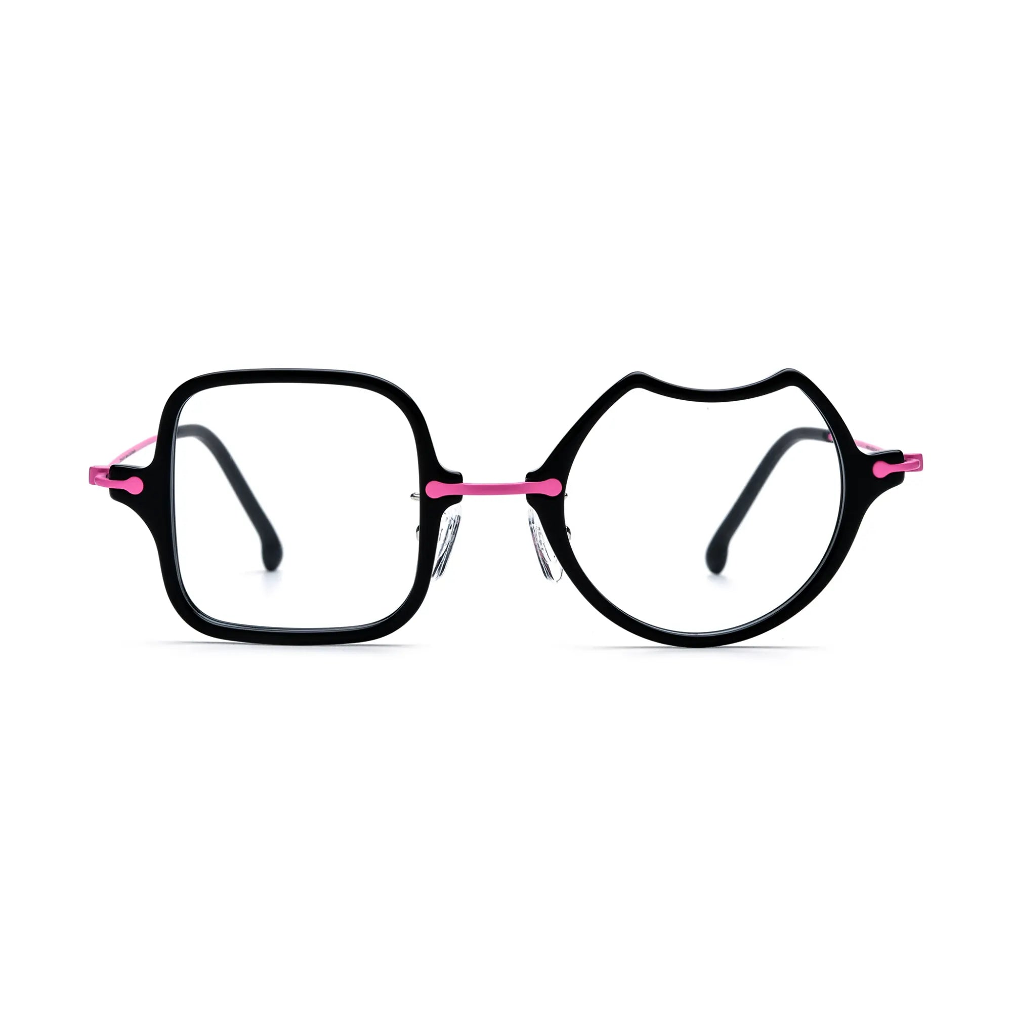 VoyueLens™ Neon Bloom Abstract Eyeglasses – Front View – SKU VL185842-C6